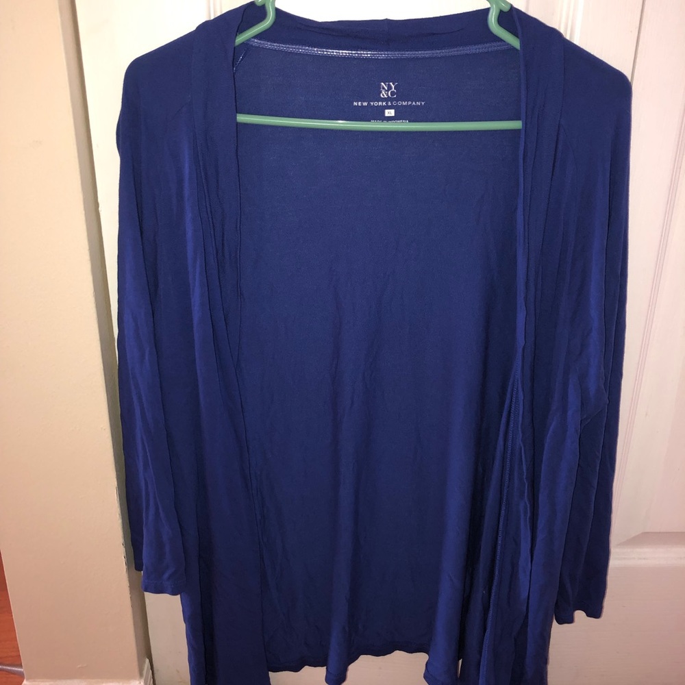 New York & Company Blue Cardigan